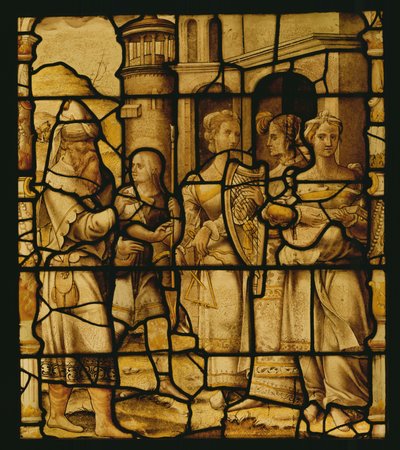 The Triumphant Return of David, fra Notre-Dame du Val, Provins av French School