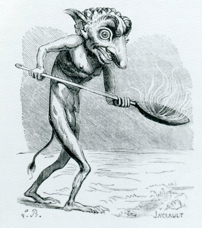 The Ukobach, illustrasjon fra Dictionnaire Infernal av Jacques Albin Simon Collin de Plancy, 1818 av French School