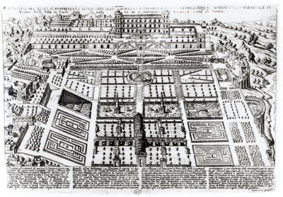 Villa dEste-palasset og hagene, Tivoli, Italia, ca. 1600 av French School