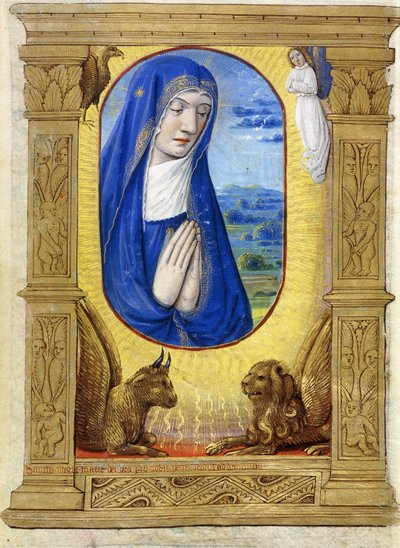 The Virgin Praying, ca. 1500 (maling og blekk på vellum) av French School