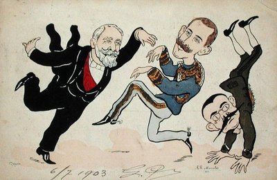 Victor-Emmanuels (1869-1947), konge av Italia, besøk i Frankrike av French School