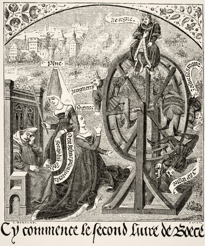 Lykkehjulet, fra vitenskap og litteratur i middelalderen av Paul Lacroix (1806-84) utgitt London 1878 av French School