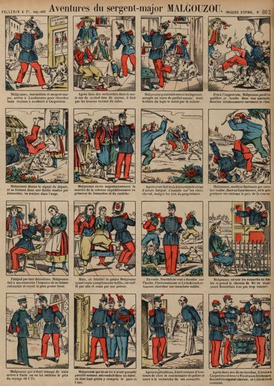 Eventyrene til sersjant-major Malgouzou (farget gravering) av French School