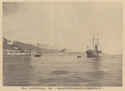Luftskipet til Alberto Santos-Dumont styrter i Middelhavet (lito) av French School