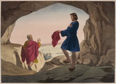Den blodfargede pelsen til Joseph, illustrasjon fra en katekisme LHistoire Sainte, utgitt av Charles Delagrave, Paris, sent på 1800-tallet av French School