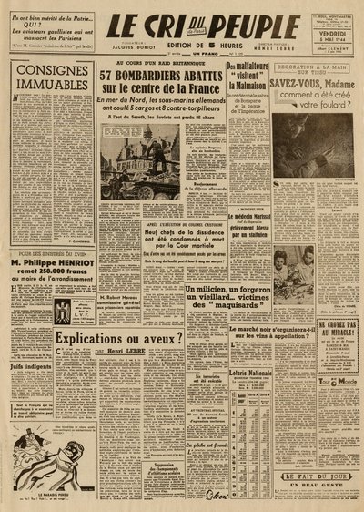 The cry of the people - Friday, May 5 av French School