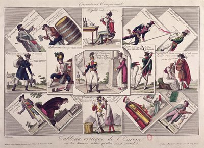 De forskjellige folkene i Europa, ca. 1810 av French School