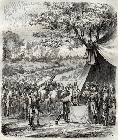 The end of the Vendee war - Hoche signs a treaty with the Bretons - Revolution francaise - La pacification de la Vendee - Accords de la Mabilais, 20 April 1795 - sign between the General Hoche and the chefs chouans - Signature of the Treaty of the Mabilais av French School