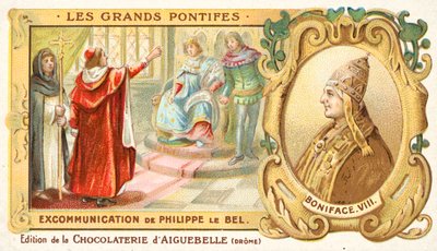 Ekskommunikasjonen av Filip IV av Frankrike av pave Boniface VIII av French School