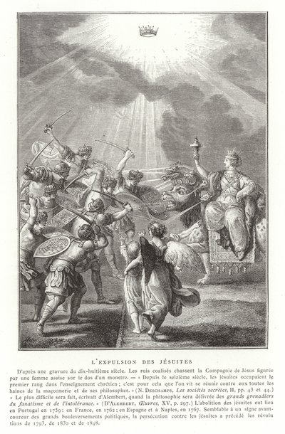 Utvisningen av jesuittene, 1700-tallet av French School