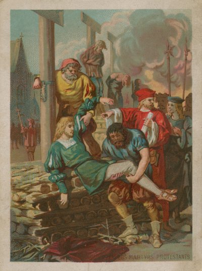 De første protestantiske martyrene av French School