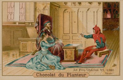 Dåren og Charles VI, konge av Frankrike (1368-1422) av French School