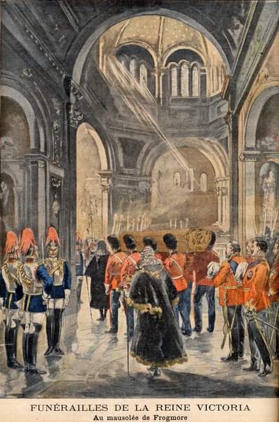 The funeral of Queen Victoria of England at the Mausolee of Frogmore in Windsor February 2 av French School