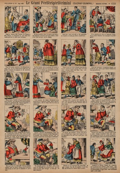 Den gigantiske Periferigerilerimini (farget gravering) av French School