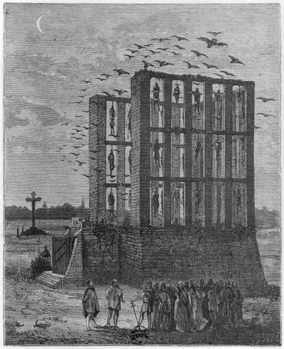 Gibbet av Montfaucon av French School