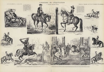 Historien om ridning (litho) av French School