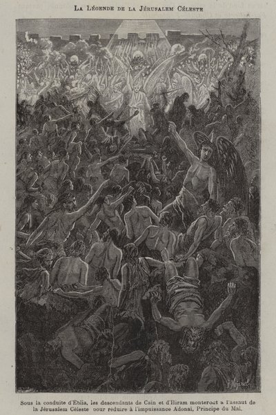 Legenden om det himmelske Jerusalem (gravering) av French School