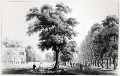 Hovedgaten i Prater, Wien, 1821 av French School