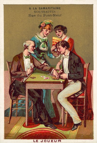 Spilleren (chromolitho) av French School