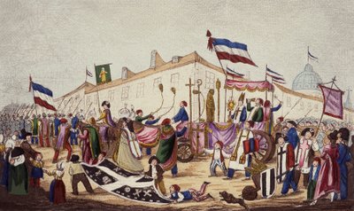 Restene av overtroen ble dratt til konvensjonen, november 1793 av French School
