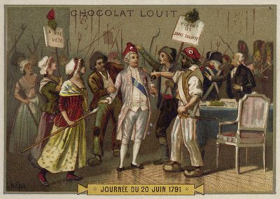 Sans-culottene invaderer Tuileries-palasset, den franske revolusjonen, 20. juni 1792 av French School