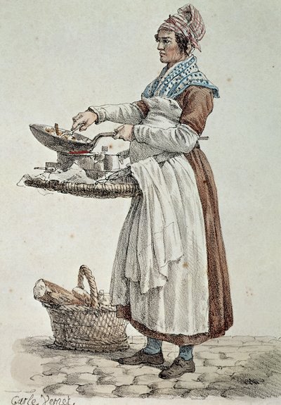 Pølseselgeren, trykk, Frankrike av French School