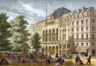 The theatre of the gaite in Paris in 1862. av French School