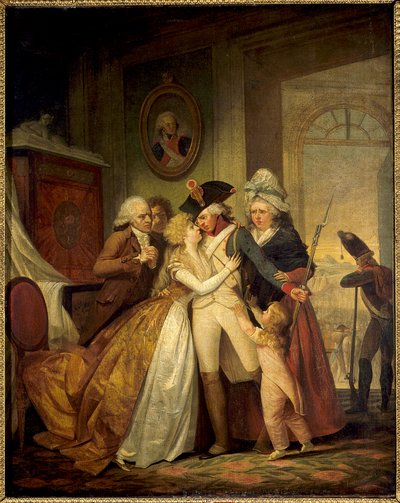 Den frivillige drar til hæren. den franske revolusjon av French School
