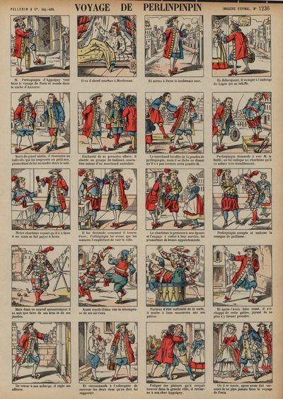 Reisen til Perlimpinpin (farget gravering) av French School