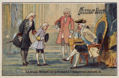 Den unge Mozart presenteres for keiser Joseph II av French School