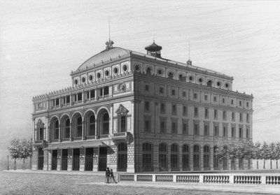 Theatre Lyrique, nå Theatre de la Ville, Place du Chatelet, Paris av French School