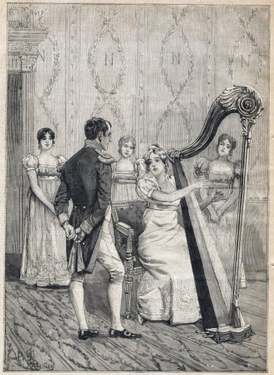 Theatre de la Porte Saint Martin hvor et skuespill med tittelen "Napoleon""-drama spilles, i "Le Petit Parisien"" 17.12.1893 (gravering) av French School