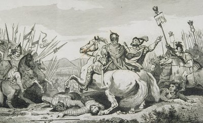 Theodoric is Slain in Battle Against Attila, nær Chalons, fra 