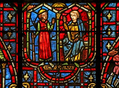 Theophilus bygger en kirke av French School