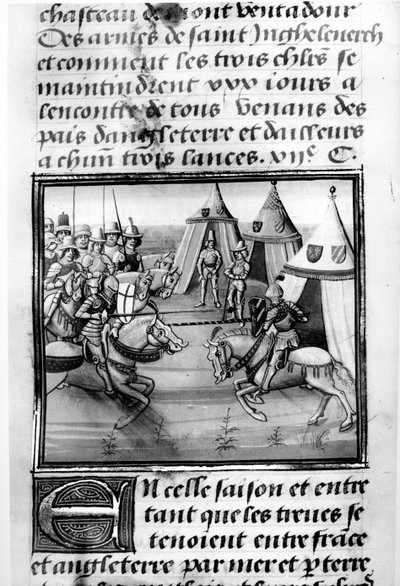 Tretti dagers turnering, fra Froissarts Chronicle av French School