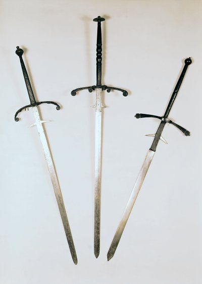 Tre tohåndssverd, 1570 (metall) av French School