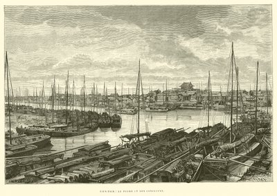 Tien-Tsin, Pei-Ho og dens samløp (gravering) av French School