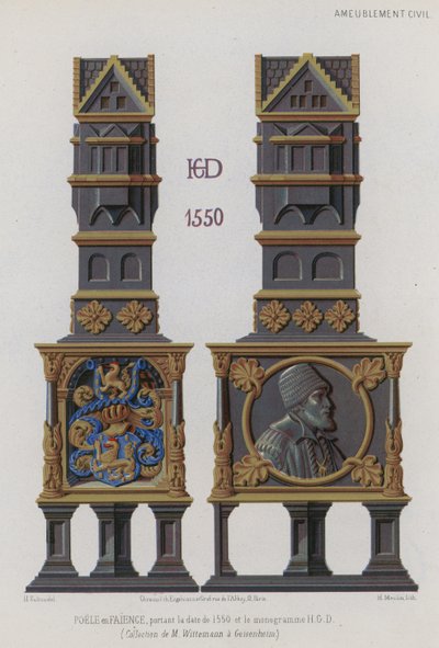 Kakkelovn fra 1550 av French School