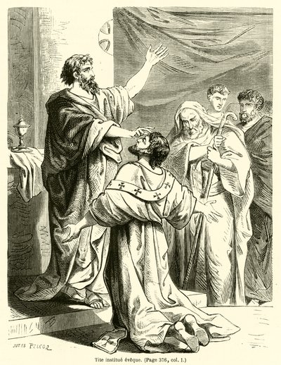 Titus institutter biskop (gravering) av French School