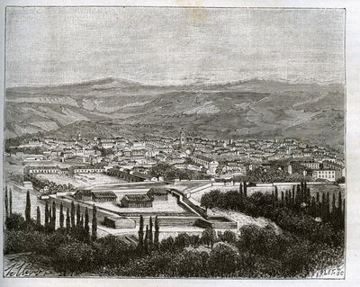 Tlemcen en agery på 1800-tallet - gravering i "La France illustrée: geografi, historie, statistisk administrasjon" av V.A. Malt-Brown. 1884 av French School