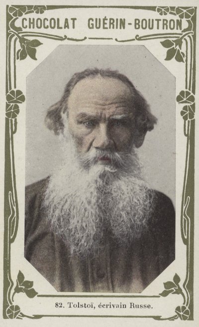 Tolstoi, russisk forfatter (farget bilde) av French School