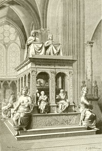 Graven til Ludvig XII og Anne av Bretagne ved Saint Denis av French School