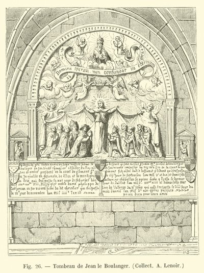 Tomb of Jean the Baker, Collect A Lenoir av French School