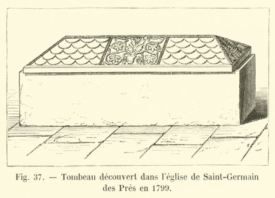 Grav oppdaget i kirken Saint-Germain des Pres i 1799 av French School