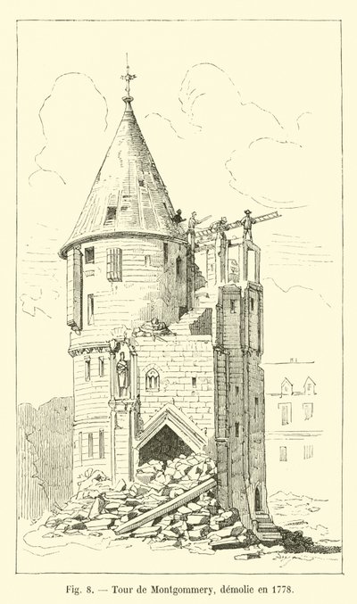 Montgommery-tårnet, revet i 1778 av French School