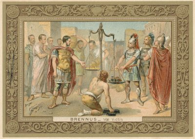 Fagkort som viser Brennus av French School