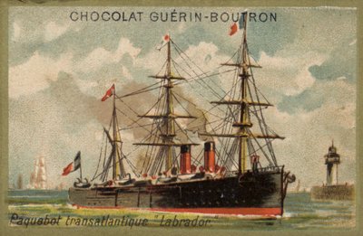 Transatlantisk liner Labrador (chromolitho) av French School