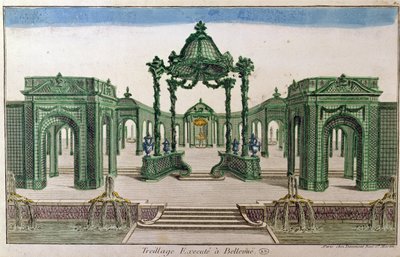 Trellis Archway henrettet ved Bellevue (fargegravering) av French School