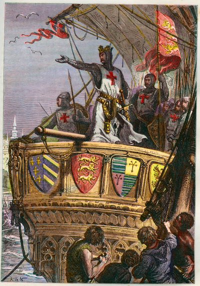 Tres Sainte Terre, jeg anbefaler deg til den Allmektiges omsorg - Third Crusade: Richard I Heart of Lion (1157-1199) en Crusade pour la terre Sainte av French School