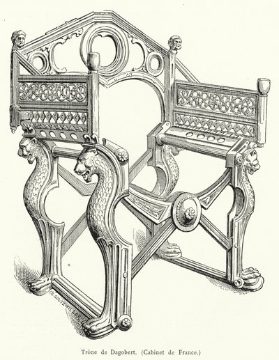 Throne of Dagobert (gravering) av French School